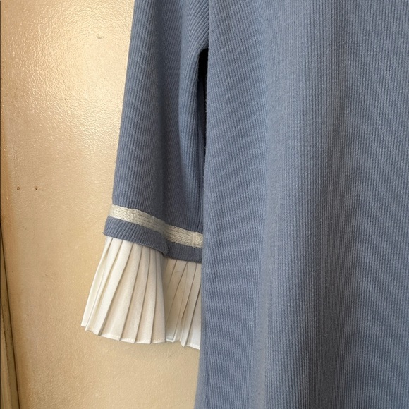 English Factory Blue Sweater and White Pleated Mini Dress size S - Picture 3 of 11